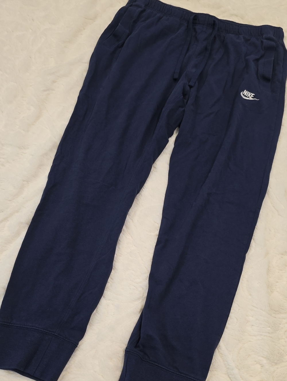 Nike Dark Navy Jogger Sweatpants with White Logo
